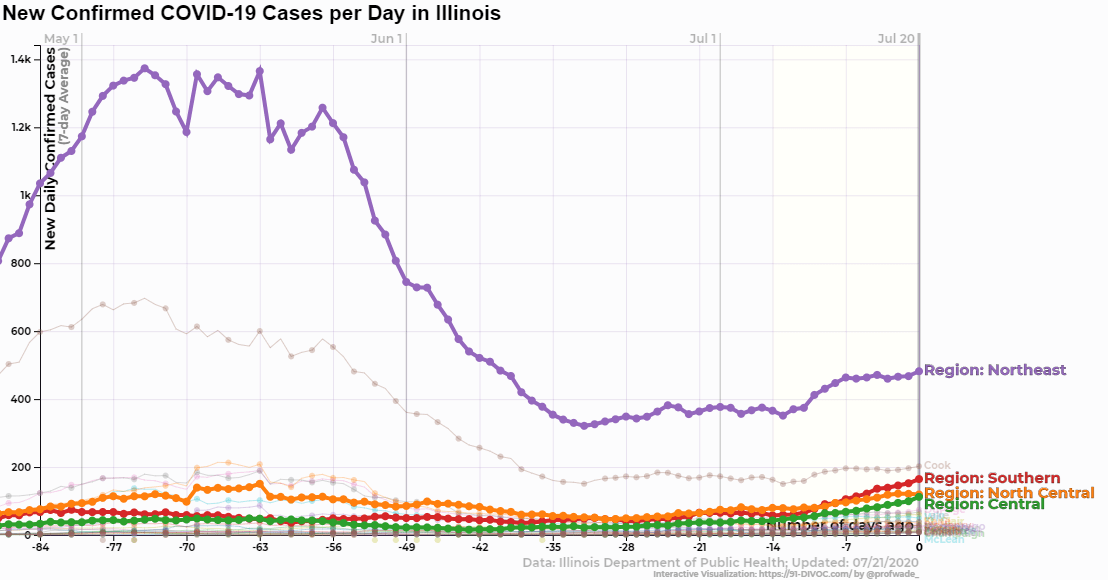 91-DIVOC-05: "Interactive Visualization of COVID-19 in Illinois"